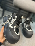 کتونی زنانه فشیون سفید مشکی | مدل ترند | زیره راحت | مناسب استایل روزمره کد_213