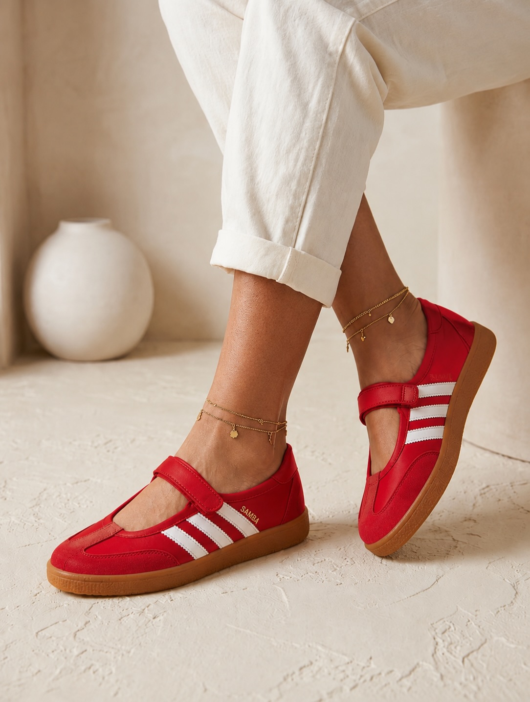 کتونی سامبا آدیداس چسبی | Adidas Samba Strap | اسپرت زنانه
