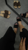 صندل زنانه برشکا (Bershka) مدل اسلاید ضربدری | راحتی روزمره